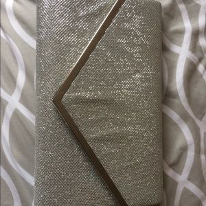 sparkly, silver purse